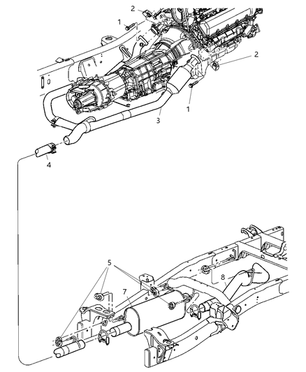 2007 Dodge Ram 3500 Cab Chassis Exhaust System Diagram 2