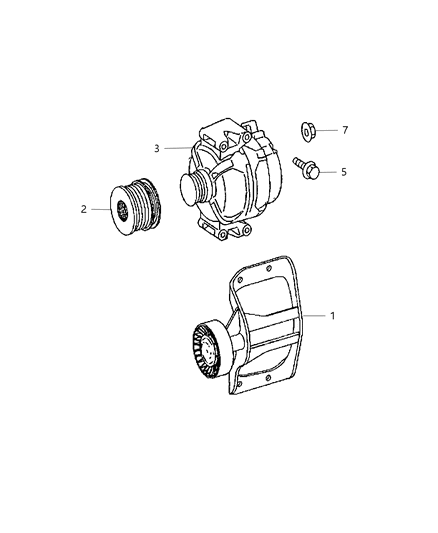 2008 Dodge Sprinter 3500 Generator/Alternator & Related Parts Diagram