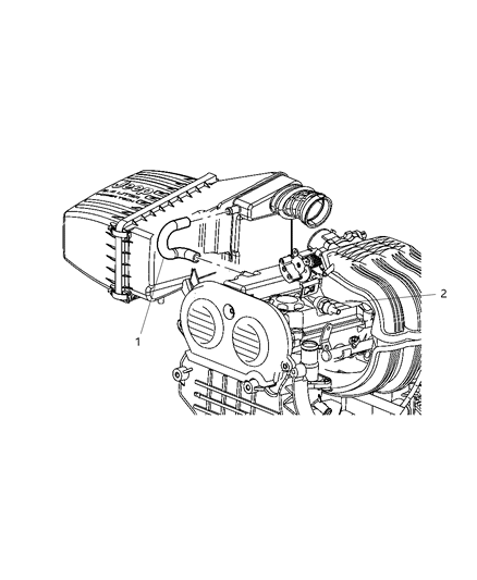 2006 Jeep Wrangler Tube-CCV To Intake Manifold Diagram for 53013231AA