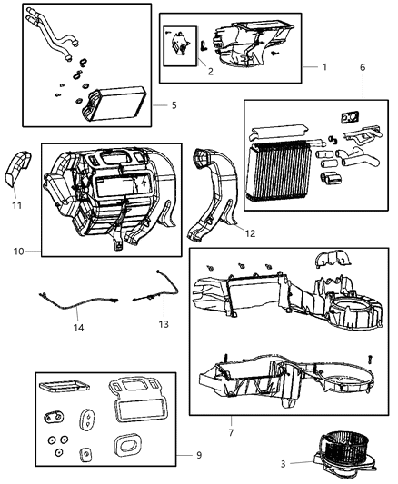 2007 Chrysler PT Cruiser Air Conditioning & Heater Unit Diagram