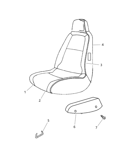 1997 Dodge Neon Front Seat Diagram 1