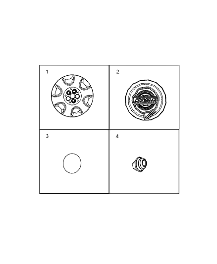 2007 Chrysler PT Cruiser Covers, Wheel Diagram