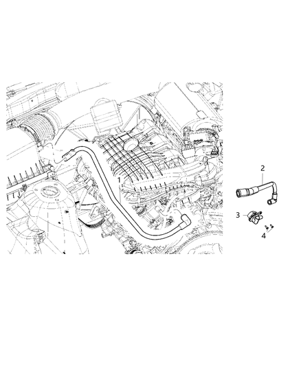 2018 Ram 1500 Hose-PCV Diagram for 68342016AA