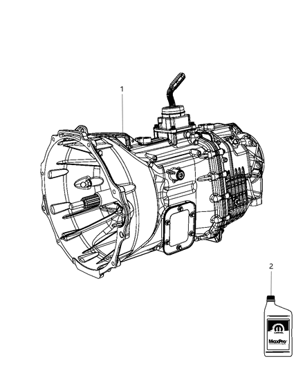 2010 Dodge Ram 3500 Pickup Transmission / Transaxle Assembly Diagram
