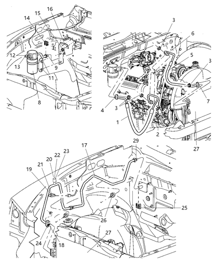 2007 Dodge Dakota Line-A/C Discharge Diagram for 55056376AD