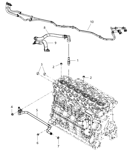 2012 Ram 5500 Tube-Heater Core Diagram for 68086394AA