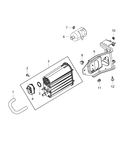 2013 Ram 3500 Vacuum Canister & Leak Detection Diagram