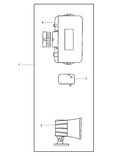 2001 Dodge Dakota Alarm - EVS II Diagram