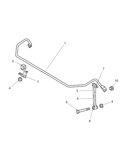 2004 Chrysler Crossfire Link-SWAY ELIMINATOR Diagram for 5101545AA