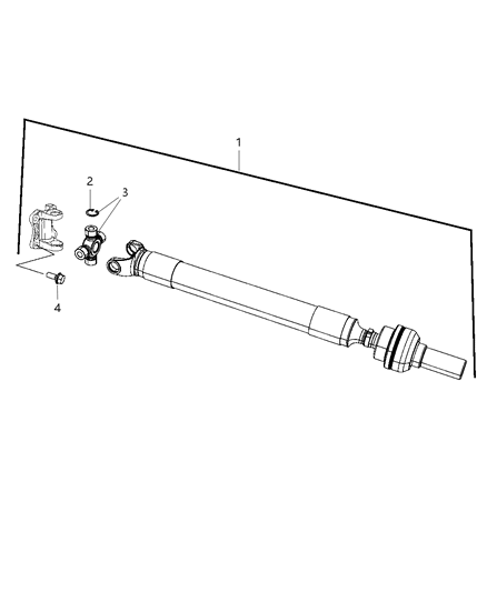 2009 Dodge Ram 1500 Shaft, Drive, Front Diagram