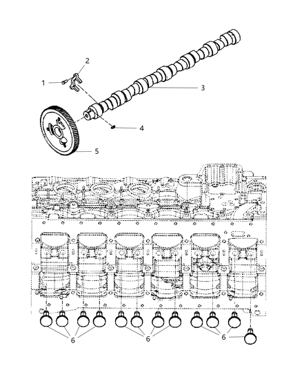 2007 Dodge Ram 3500 Camshaft And Valves And Tappets Diagram 2