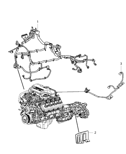 2006 Dodge Durango Wiring-Engine Diagram for 56051721AD