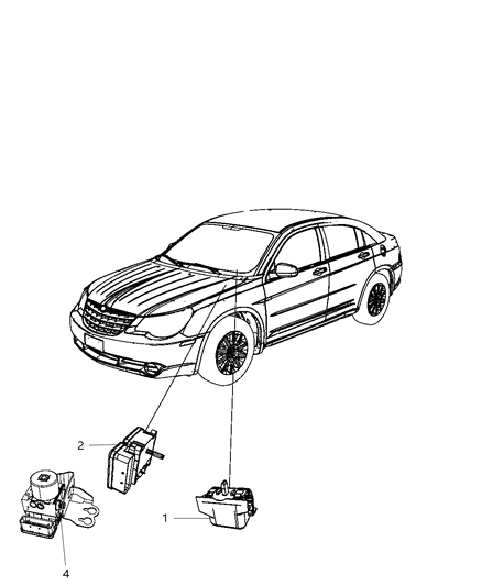 2013 Chrysler 200 Modules Brakes, Suspension And Steering Diagram