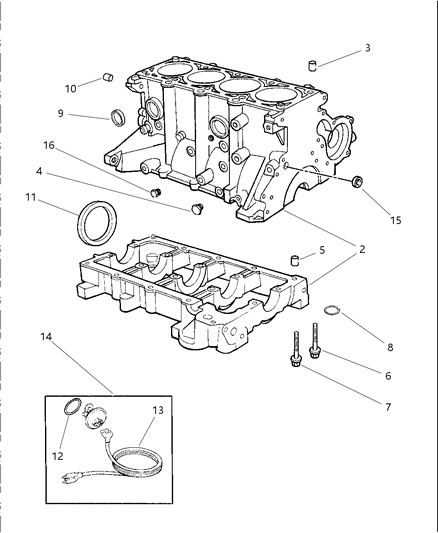 1997 Dodge Stratus Cylinder Block Diagram 1