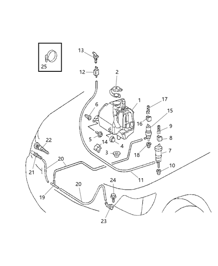 2006 Dodge Sprinter 2500 Headlamp Cleaning System Diagram