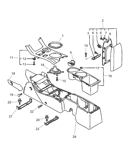 2001 Chrysler Sebring Console Diagram