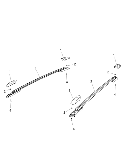 2020 Dodge Journey Roof/Luggage Rack Diagram