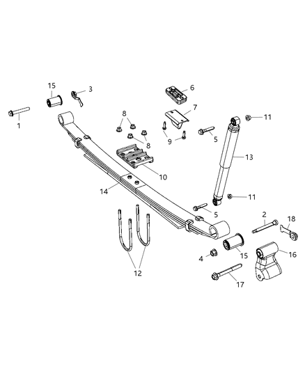 2013 Ram 2500 Suspension - Rear Diagram