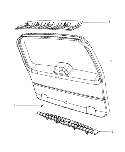 2012 Jeep Liberty Panel-LIFTGATE Diagram for 1BU30DK7AC