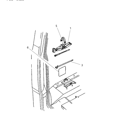 1998 Dodge Dakota Jack & Storage Diagram 2