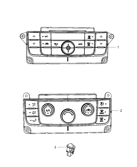 2011 Jeep Grand Cherokee Air Conditioner And Heater Control Diagram for 68111109AK