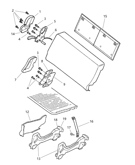 1997 Dodge Grand Caravan Child Seat - Reclining Diagram 2