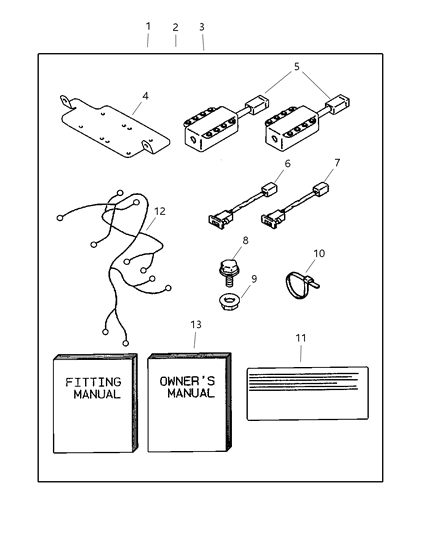 1997 Chrysler Sebring Coupe Switches, Air Bag Cutoff Diagram