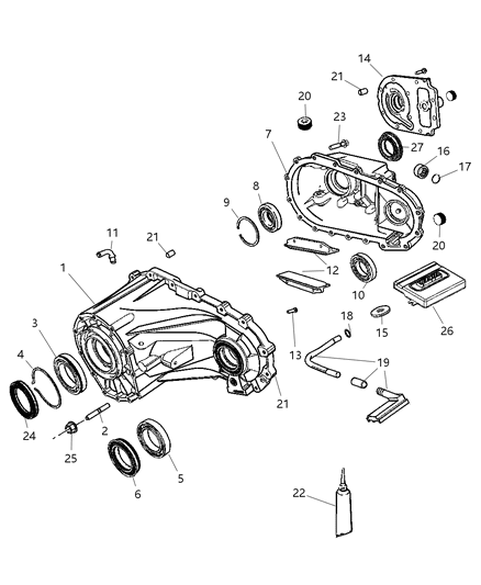 2012 Jeep Liberty Case & Related Parts Diagram 1