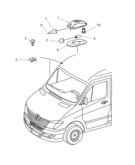 2008 Dodge Sprinter 3500 Retainer Diagram for 68038097AA