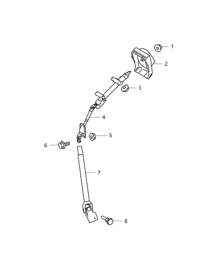 2007 Dodge Sprinter 3500 ECCENTRIC-Steering Column Diagram for 68010433AA