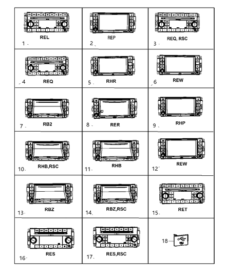 2011 Jeep Liberty Radio-AM/FM/CD/DVD/MP3/HD Diagram for 5064881AA