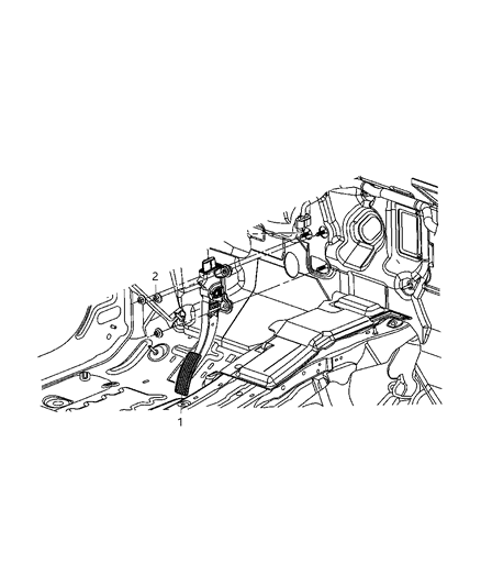 2008 Jeep Compass Accelerator Pedal & Related Diagram