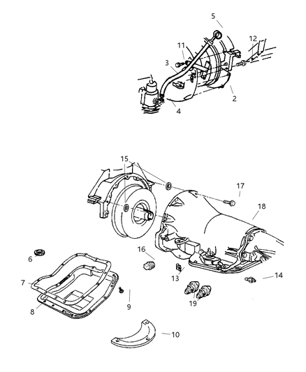 2001 Dodge Ram 2500 Quad & Club Cab Case & Related Parts Diagram 2