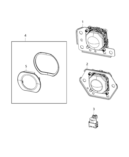 2016 Jeep Grand Cherokee Sensor-Adaptive Speed Control MODU Diagram for 68277402AG