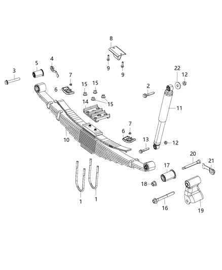 2018 Ram 4500 ABSORBER Pkg-Suspension Diagram for 68111107AA