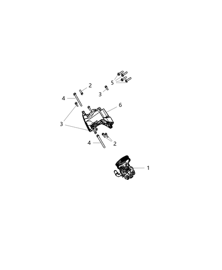 2010 Jeep Compass Power Steering Pump Diagram for 5105048AC