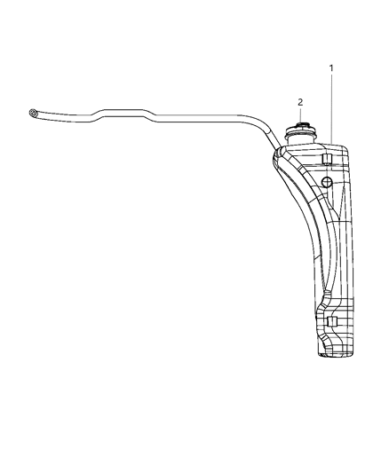 2009 Jeep Wrangler Coolant Recovery Bottle Diagram 2