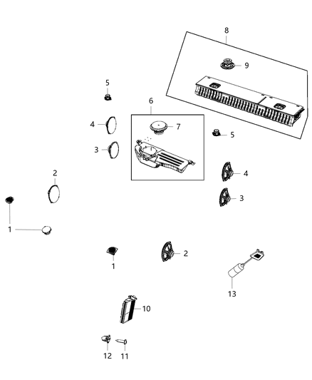 2017 Ram 3500 Pickup Speakers, Amplifiers, And Microphones Diagram