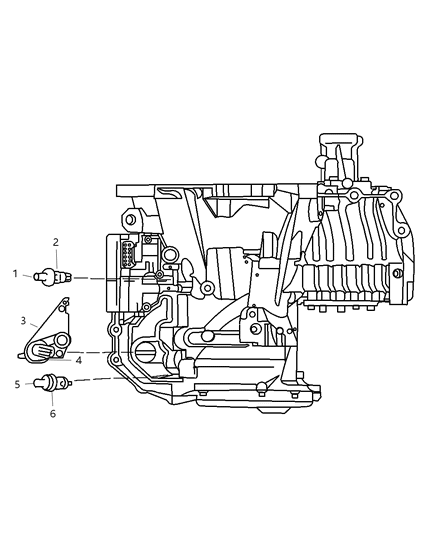 2005 Dodge Caravan Sensors - Transmission Diagram