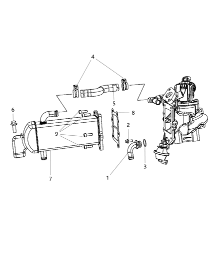 2011 Jeep Wrangler EGR Cooling System Diagram