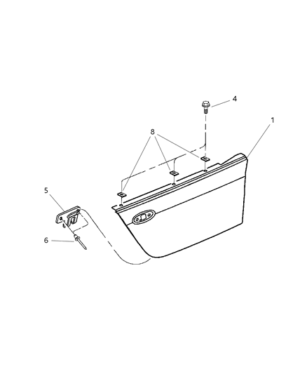 2001 Chrysler Prowler Hood Panel Diagram for 4874316