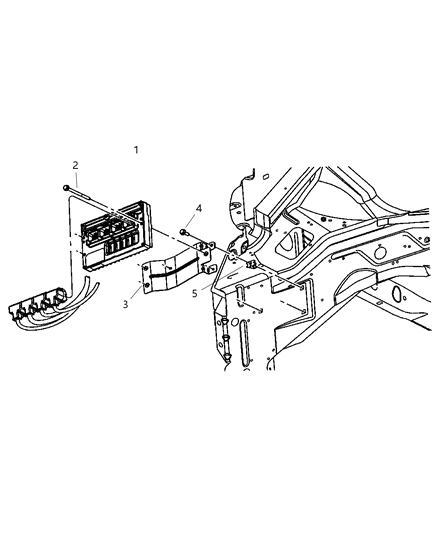2006 Chrysler Town & Country Electrical Powertrain Control Module Diagram for 5094168AB