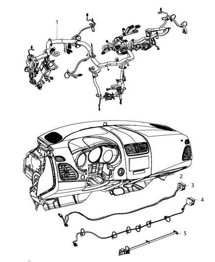 2012 Dodge Dart Wiring-Instrument Panel Diagram for 68153573AE