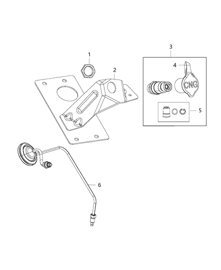 2013 Ram 2500 RECEPTCLE-Fuel Filler Diagram for 68141747AB