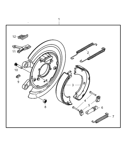 2011 Ram 1500 Plate-Parking Brake Diagram for 52113468AE