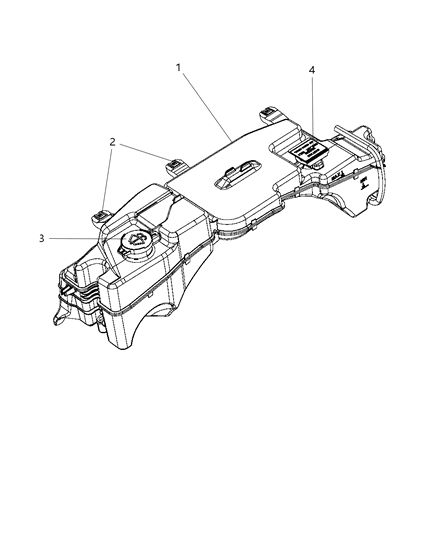 2011 Jeep Liberty Coolant Recovery Bottle Diagram 2