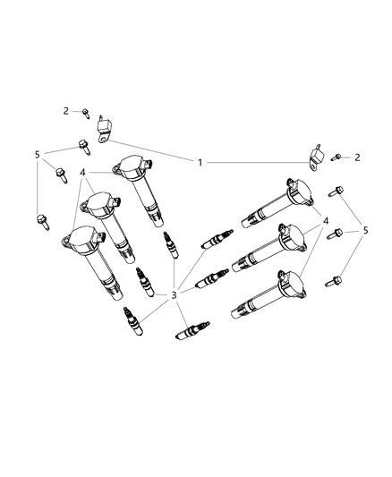 2016 Chrysler 300 Spark Plugs & Ignition Coil Diagram 1