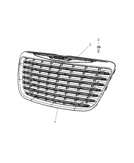 2011 Chrysler 300 Grille-Radiator Diagram for 68127942AB