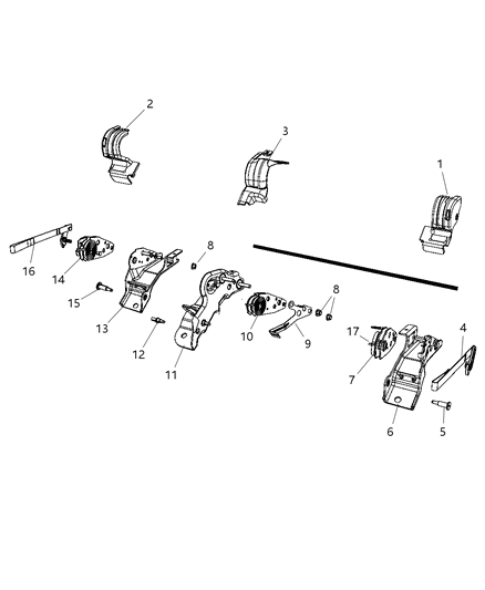 2007 Dodge Nitro Stud Diagram for 68004614AA