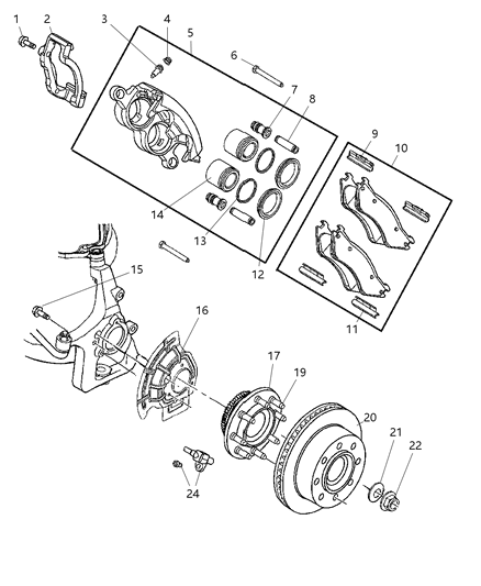 2006 Dodge Ram 2500 Front Brakes Diagram